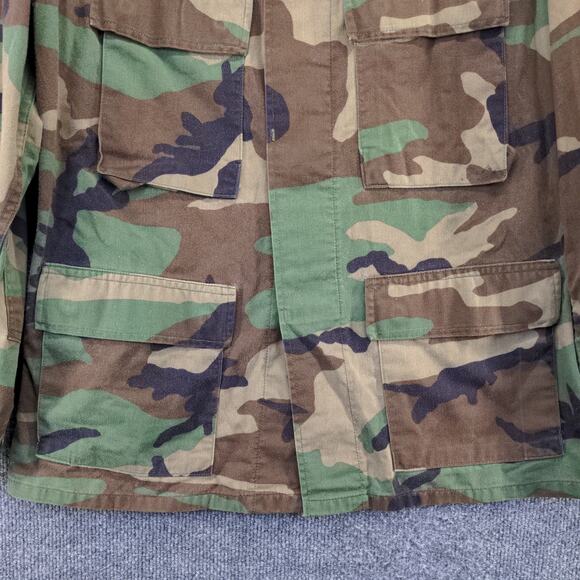 US Navy Sea Cadets Woodland Camo Type I Combat Coat Green Brown Small - Picture 12 of 15